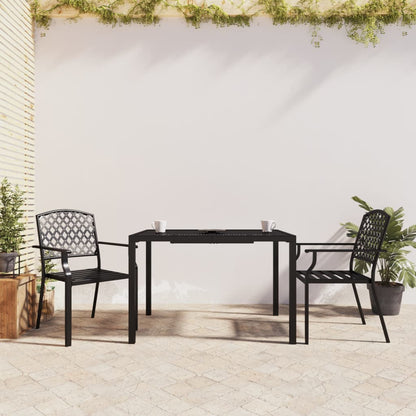 vidaXL 3 Piece Garden Dining Set Anthracite Steel 1