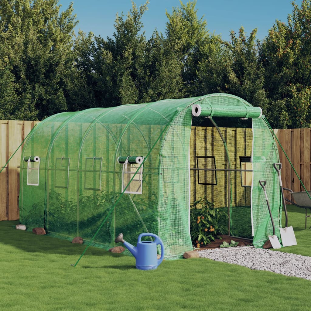 vidaXL Greenhouse with Steel Frame 8 m² Green