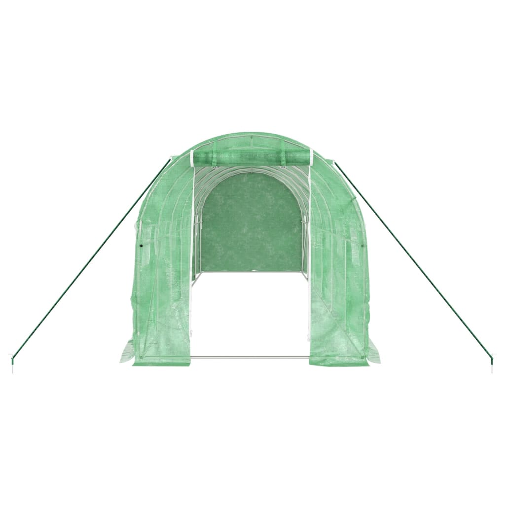 vidaXL Greenhouse with Steel Frame Green 12 m² 6x2x2 m 4