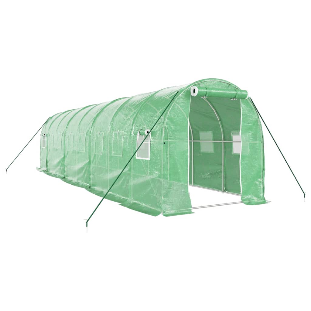 vidaXL Greenhouse with Steel Frame Green 16 m² 8x2x2 m 2
