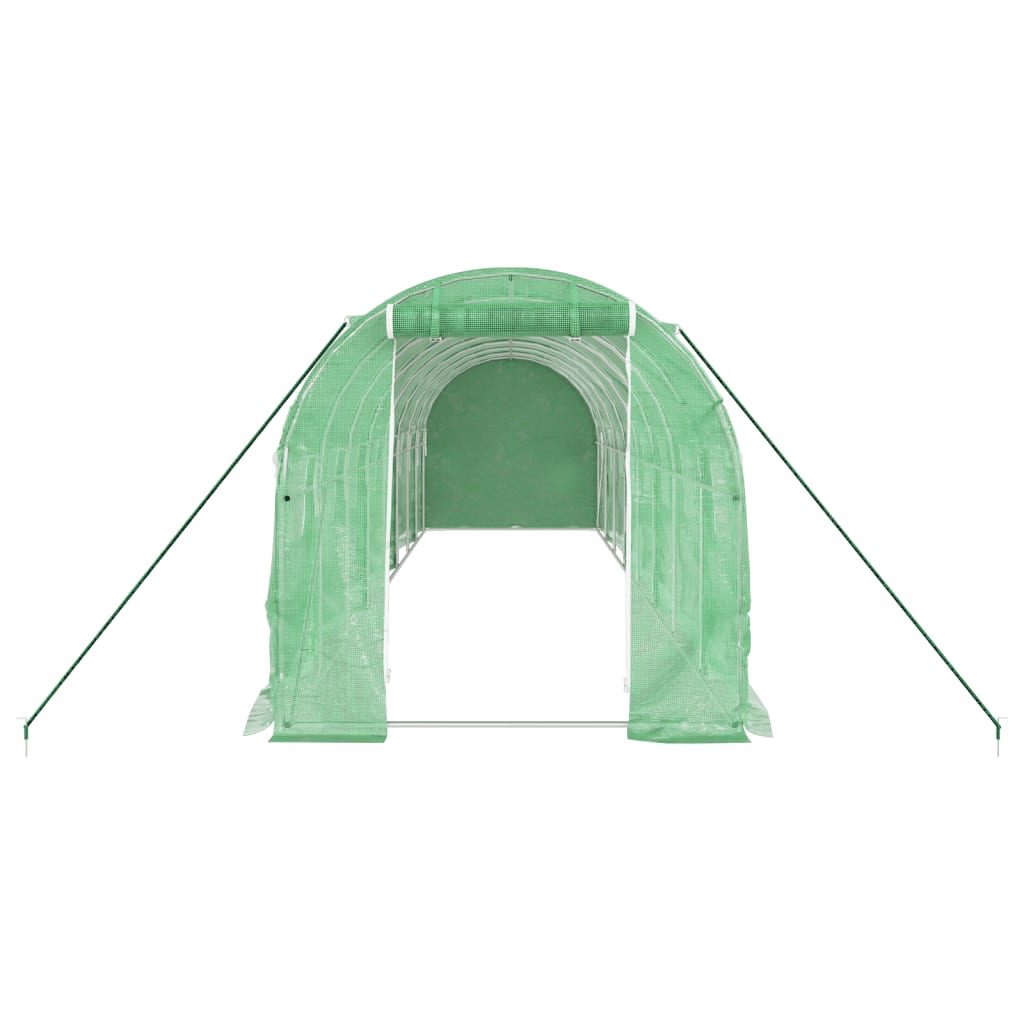 vidaXL Greenhouse with Steel Frame Green 16 m² 8x2x2 m 4