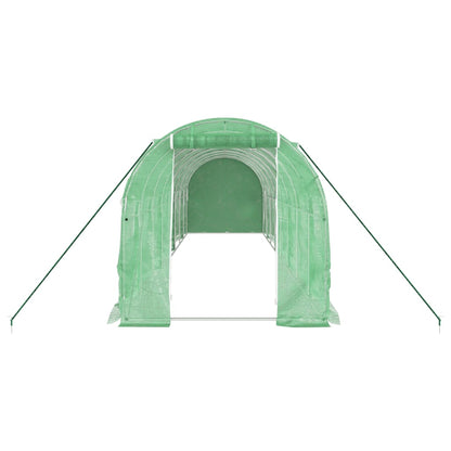 vidaXL Greenhouse with Steel Frame Green 16 m² 8x2x2 m 4