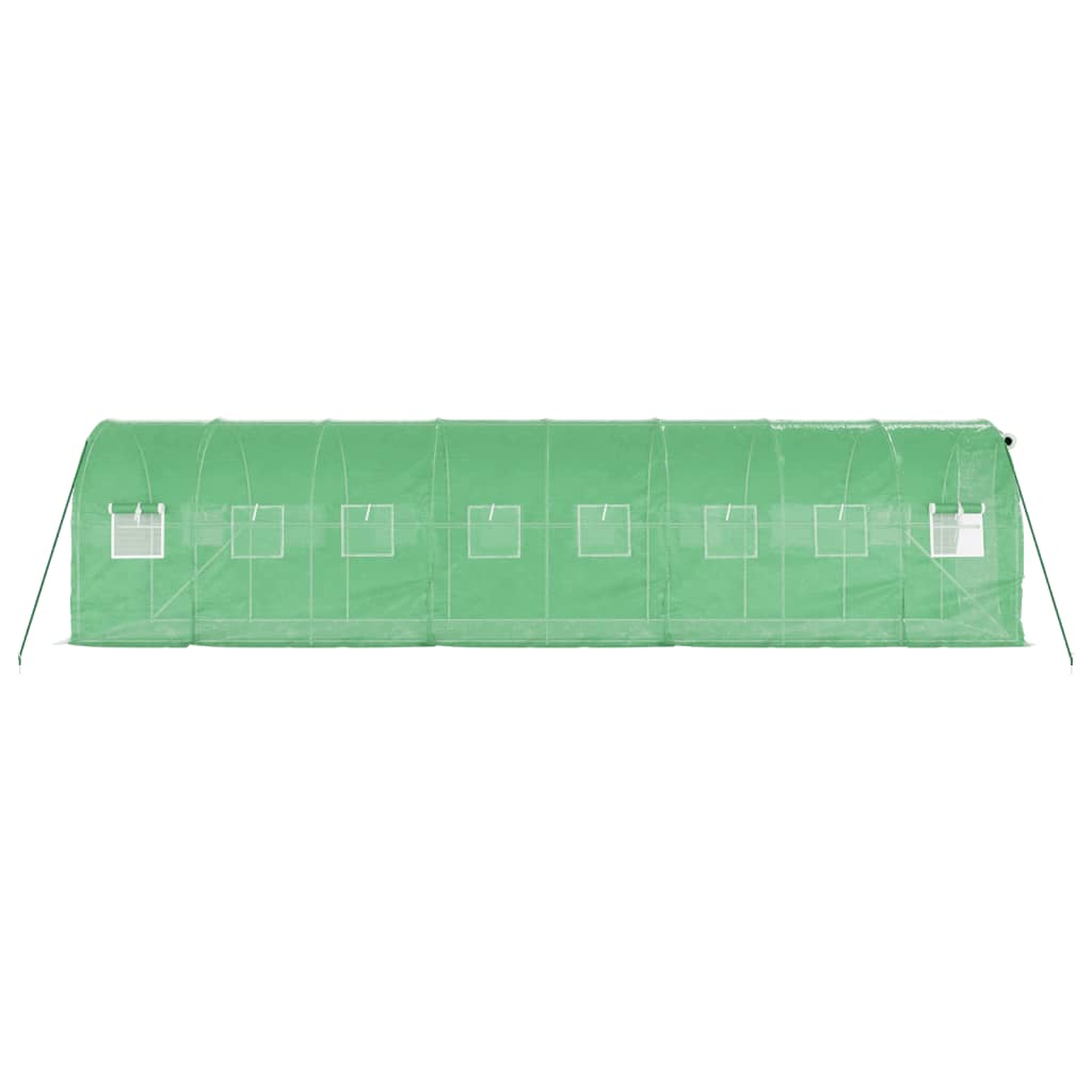 vidaXL Greenhouse with Steel Frame Green 16 m² 8x2x2 m 5