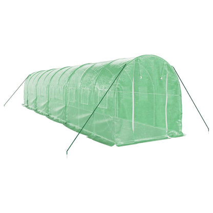 vidaXL Greenhouse with Steel Frame Green 20 m² 10x2x2 m 3
