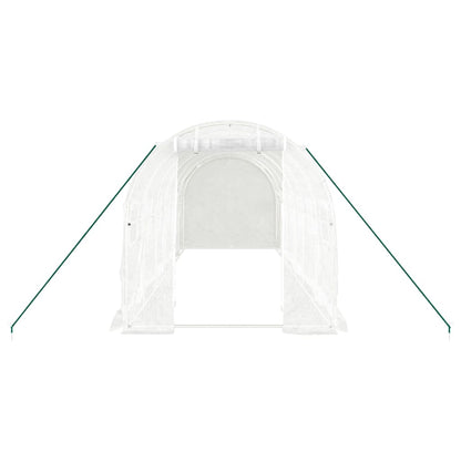 vidaXL Greenhouse with Steel Frame White 12 m² 6x2x2 m 4