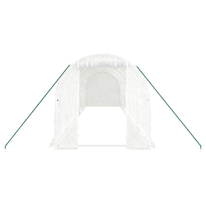vidaXL Greenhouse with Steel Frame White 16 m² 8x2x2 m 4