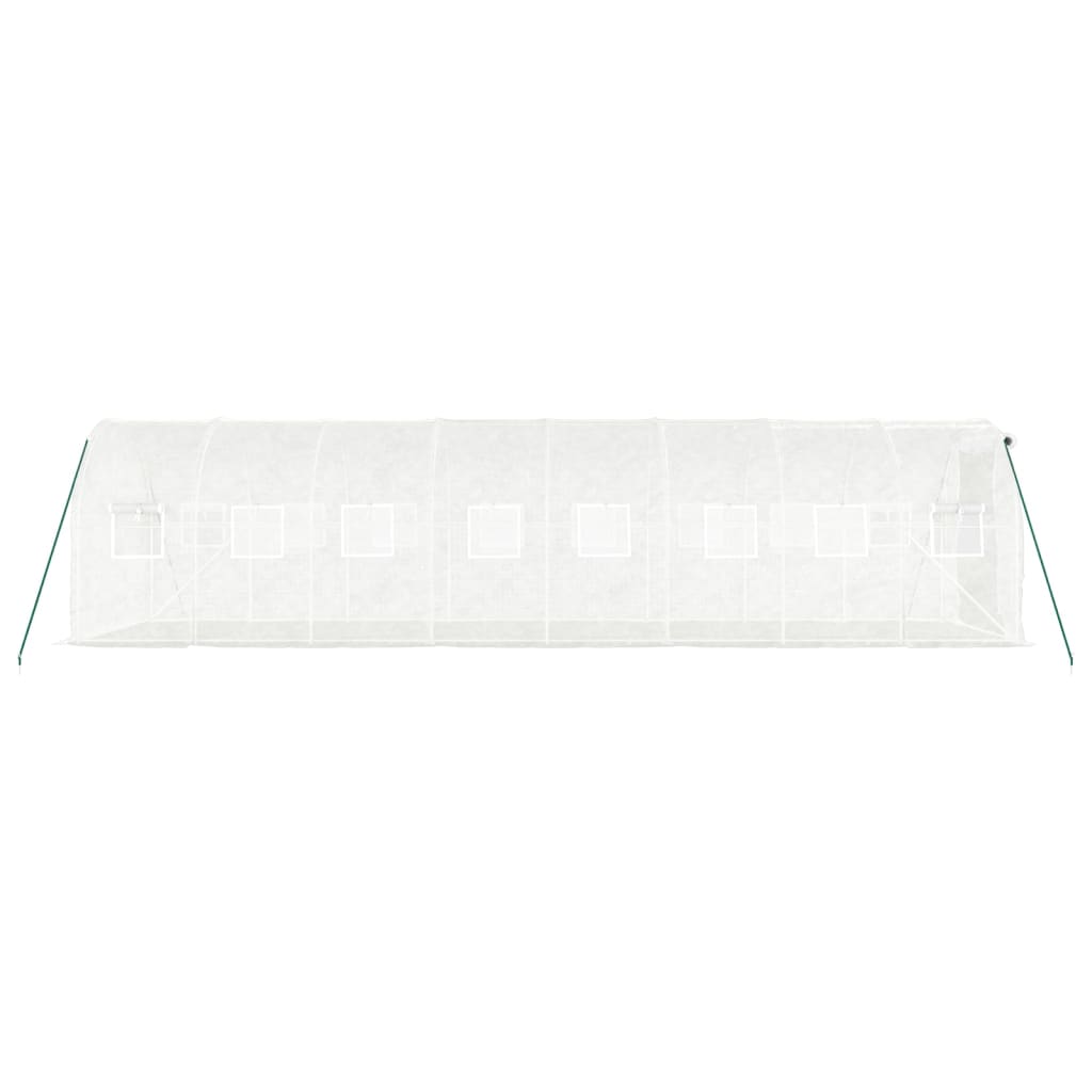 vidaXL Greenhouse with Steel Frame White 16 m² 8x2x2 m 6