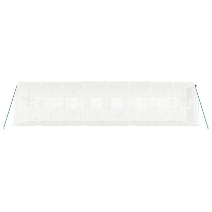 vidaXL Greenhouse with Steel Frame White 16 m² 8x2x2 m 6