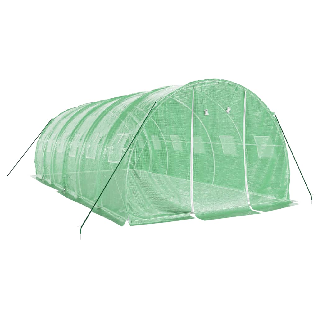 vidaXL Greenhouse with Steel Frame Green 18 m² 6x3x2 m 3
