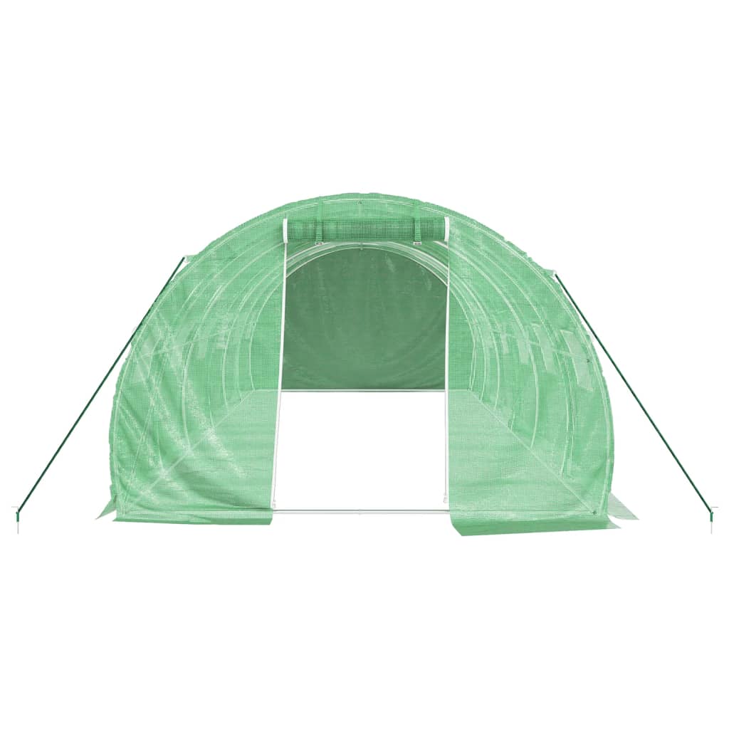 vidaXL Greenhouse with Steel Frame Green 18 m² 6x3x2 m 4