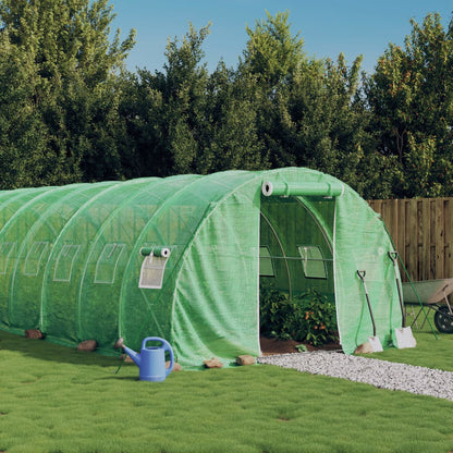 vidaXL Greenhouse with Steel Frame Green 18 m² 6x3x2 m 1