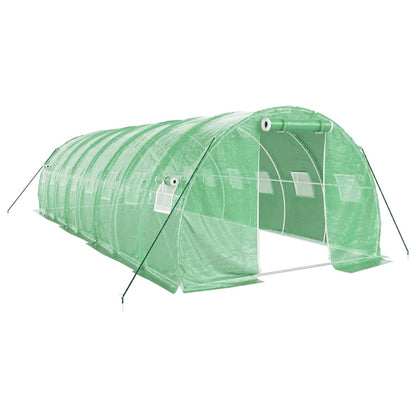 vidaXL Greenhouse with Steel Frame Green 24 m² 8x3x2 m 2