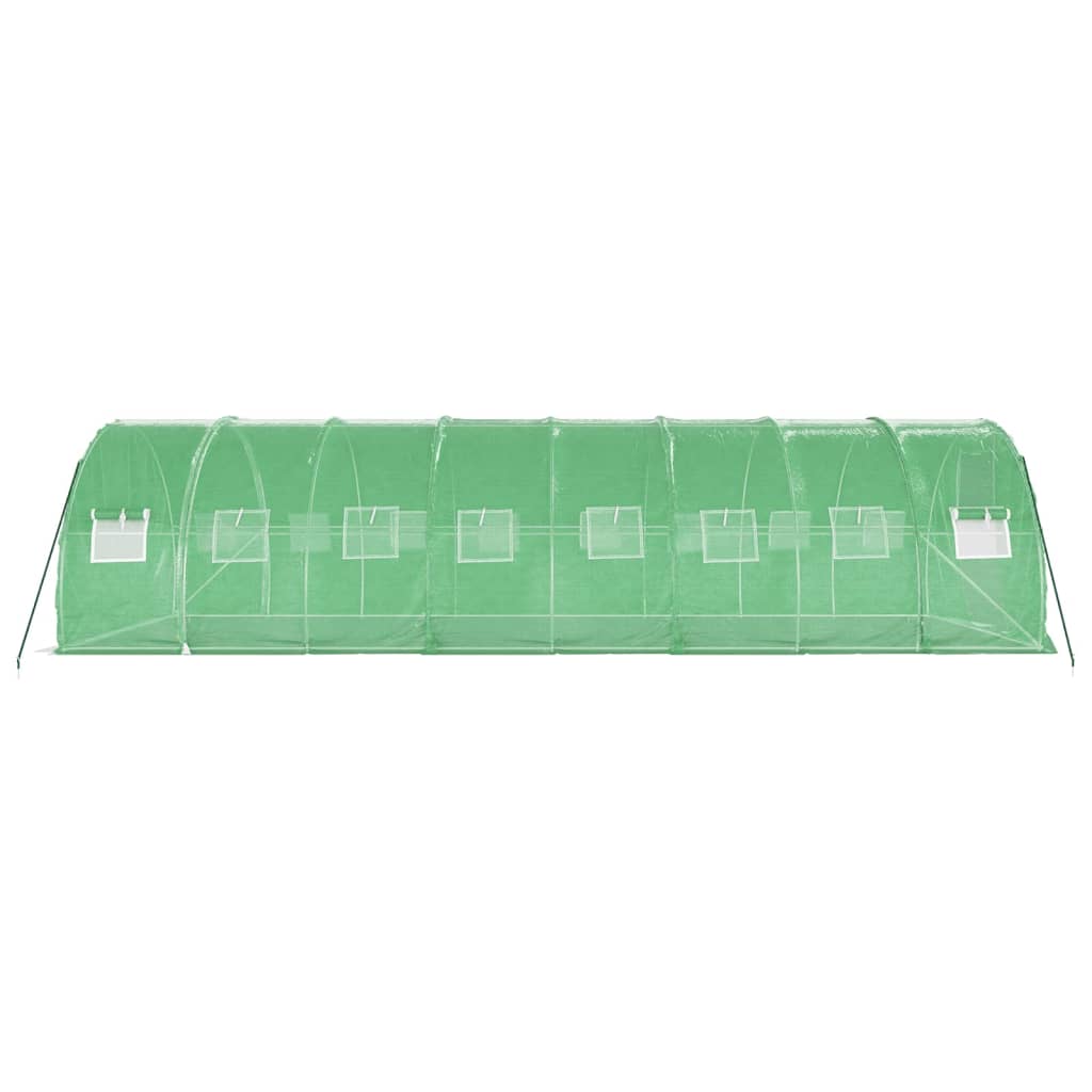 vidaXL Greenhouse with Steel Frame Green 24 m² 8x3x2 m 5