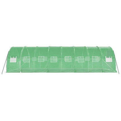 vidaXL Greenhouse with Steel Frame Green 24 m² 8x3x2 m 5