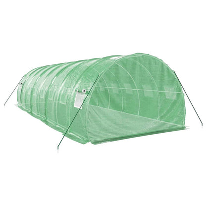 vidaXL Greenhouse with Steel Frame Green 24 m² 8x3x2 m 6