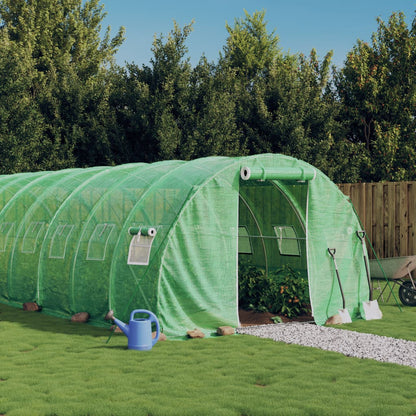 vidaXL Greenhouse with Steel Frame Green 24 m² 8x3x2 m 1