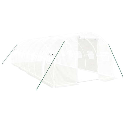 vidaXL Greenhouse with Steel Frame White 24 m² 8x3x2 m 2