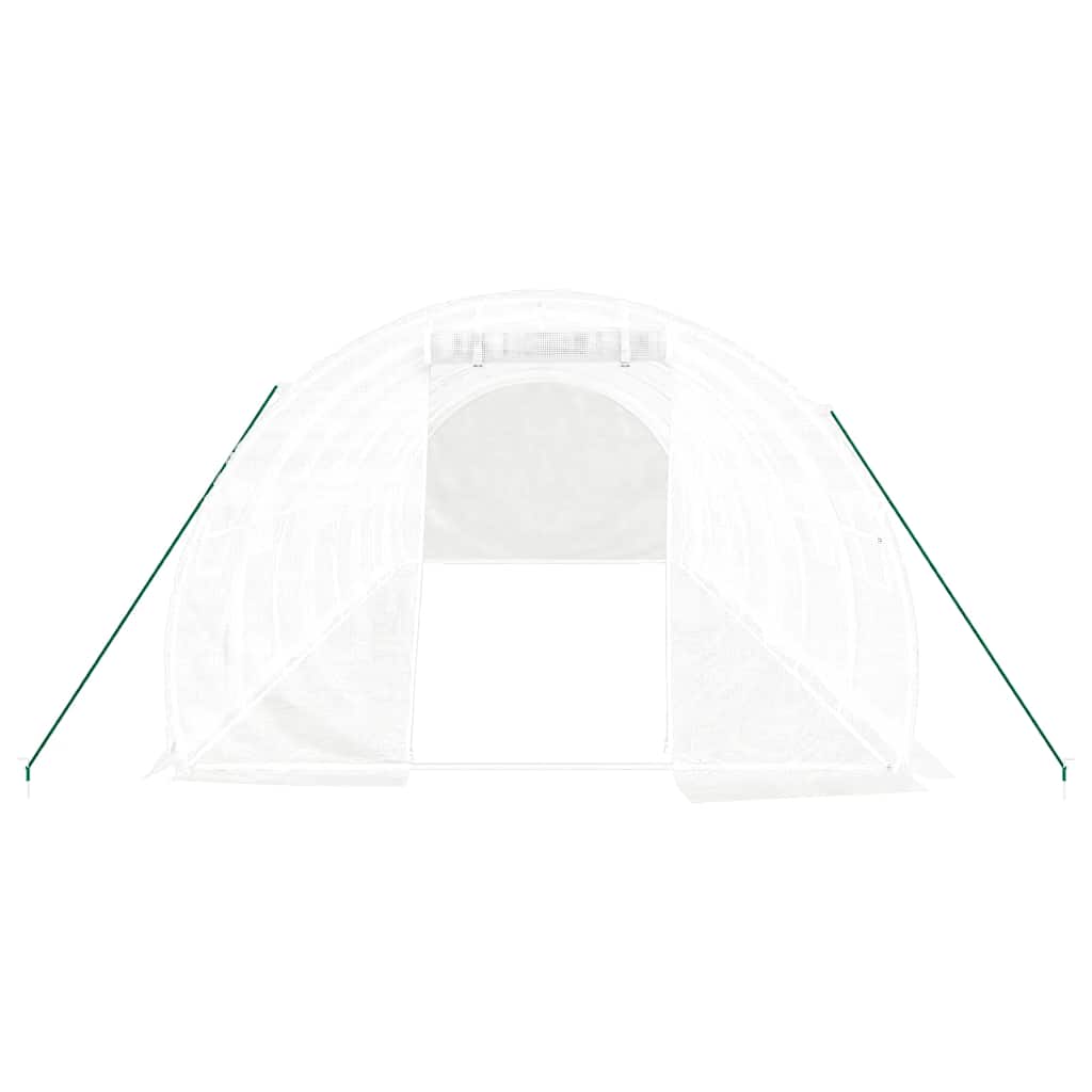 vidaXL Greenhouse with Steel Frame White 24 m² 8x3x2 m 4