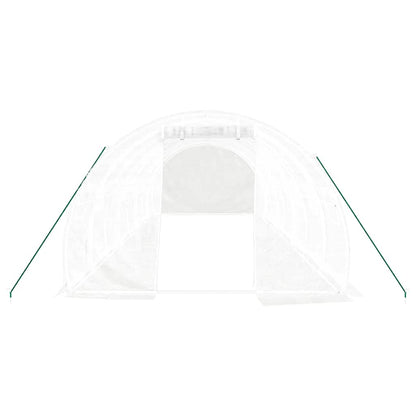 vidaXL Greenhouse with Steel Frame White 24 m² 8x3x2 m 4