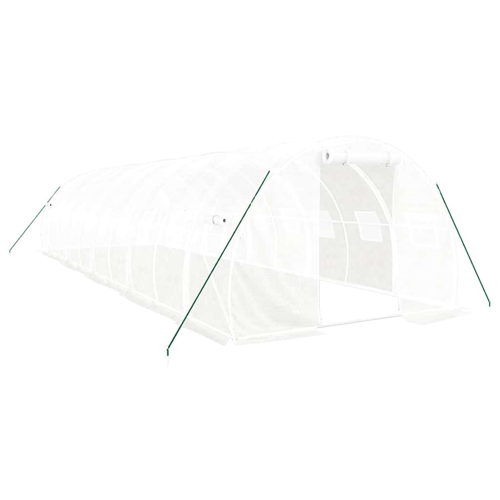 Greenhouse with Steel Frame 6 m² White 10 m