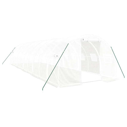 Greenhouse with Steel Frame 6 m² White 10 m