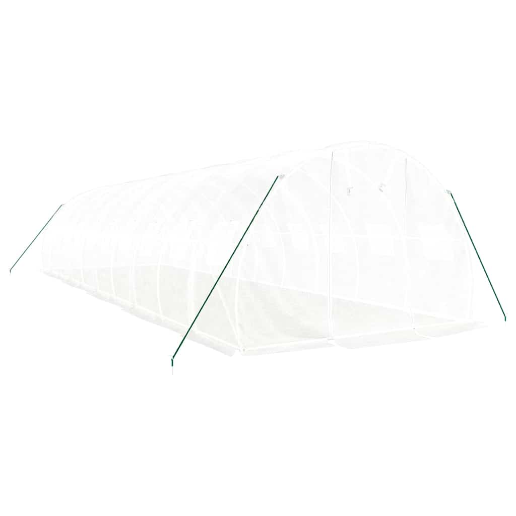 Greenhouse with Steel Frame 6 m² White 10 m