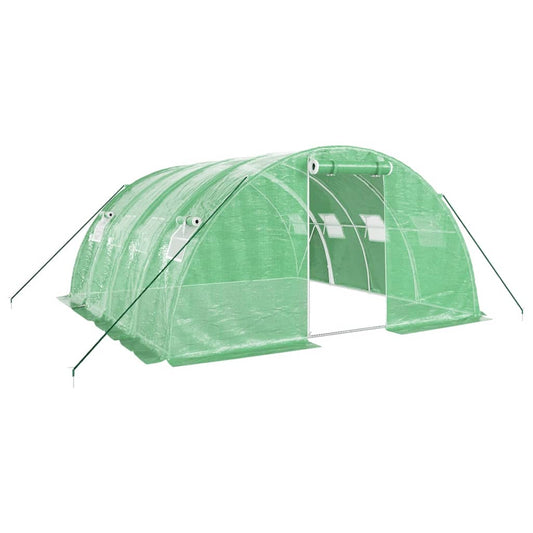 Greenhouse with Steel Frame 8 m² Green 4 m