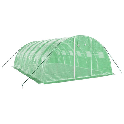 vidaXL Greenhouse with Steel Frame Green 24 m² 6x4x2 m 3
