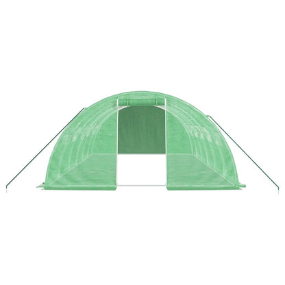 vidaXL Greenhouse with Steel Frame Green 24 m² 6x4x2 m 4