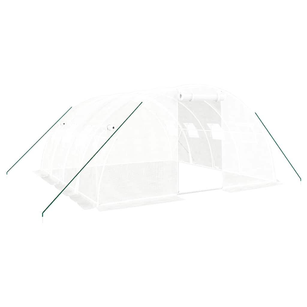 vidaXL Greenhouse with Steel Frame White 16 m² 4x4x2 m 2