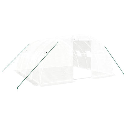 vidaXL Greenhouse with Steel Frame White 16 m² 4x4x2 m 2
