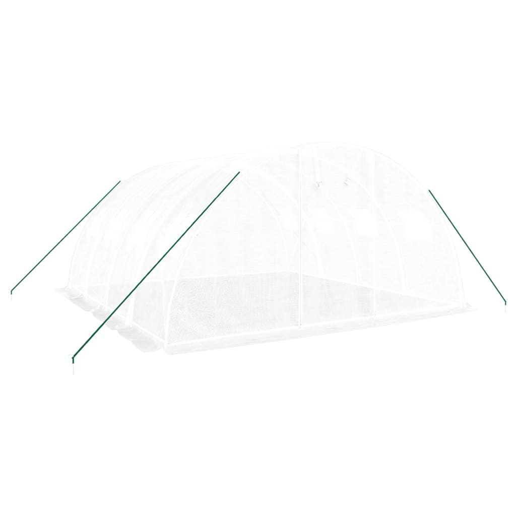 vidaXL Greenhouse with Steel Frame White 16 m² 4x4x2 m 3