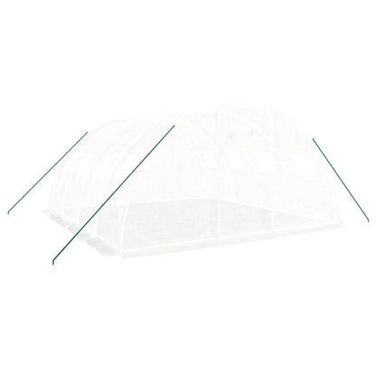 vidaXL Greenhouse with Steel Frame White 16 m² 4x4x2 m 3