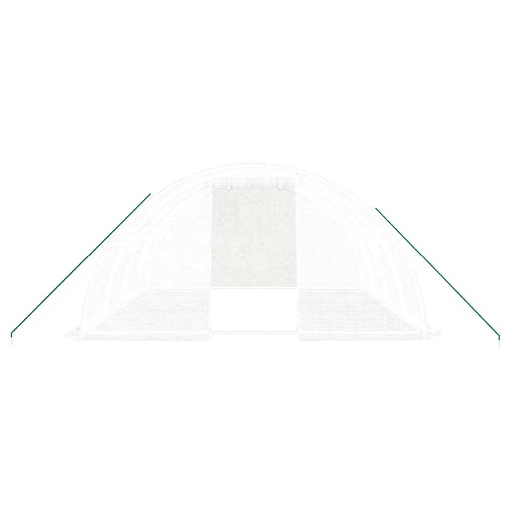 vidaXL Greenhouse with Steel Frame White 16 m² 4x4x2 m 4