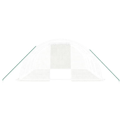 vidaXL Greenhouse with Steel Frame White 16 m² 4x4x2 m 4