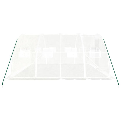 vidaXL Greenhouse with Steel Frame White 16 m² 4x4x2 m 5