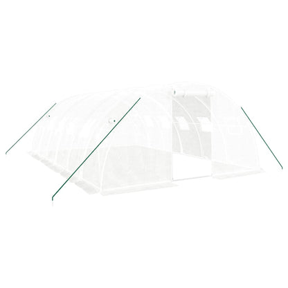 vidaXL Greenhouse with Steel Frame White 24 m² 6x4x2 m 2