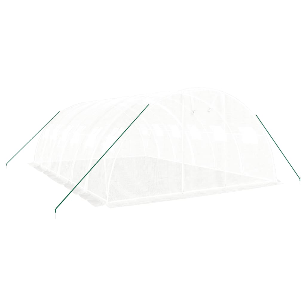 vidaXL Greenhouse with Steel Frame White 24 m² 6x4x2 m 3