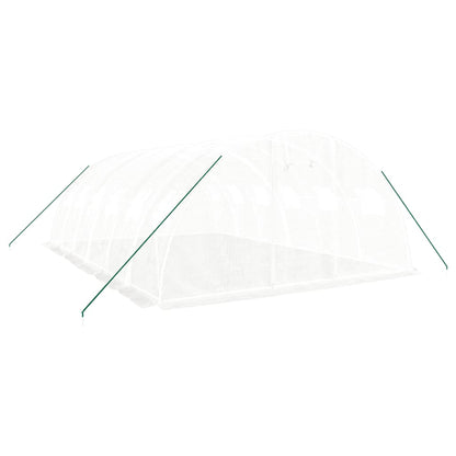 vidaXL Greenhouse with Steel Frame White 24 m² 6x4x2 m 3