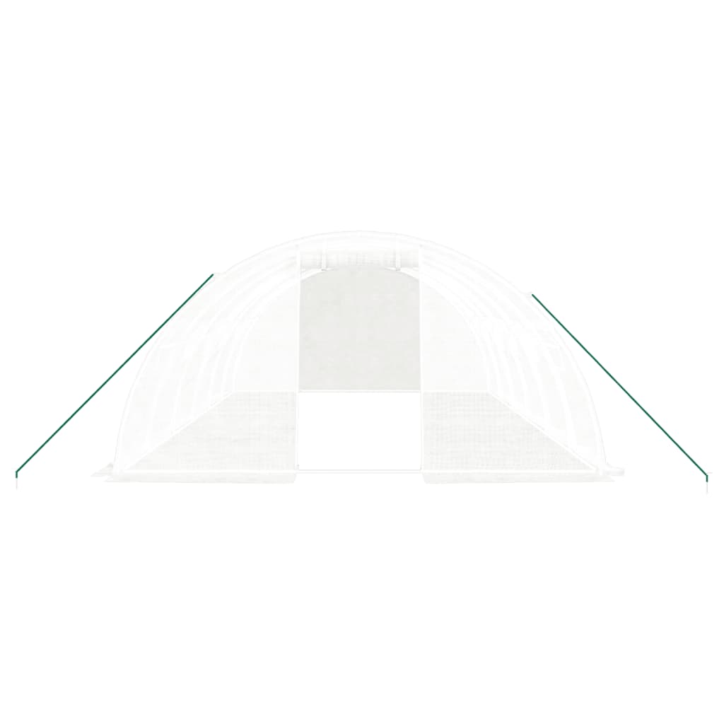 vidaXL Greenhouse with Steel Frame White 24 m² 6x4x2 m 4