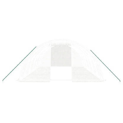 vidaXL Greenhouse with Steel Frame White 24 m² 6x4x2 m 4