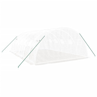 vidaXL Greenhouse with Steel Frame White 24 m² 6x4x2 m 6