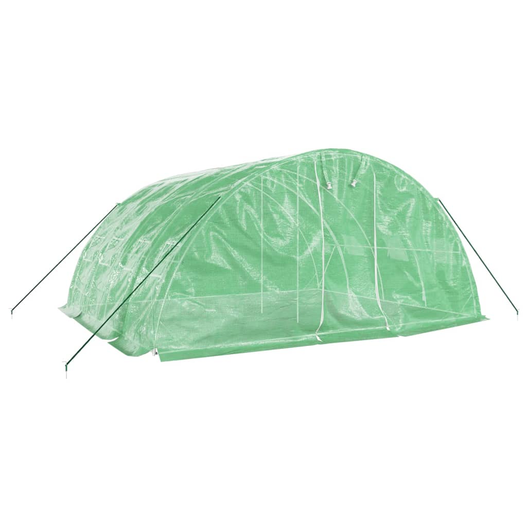 vidaXL Greenhouse with Steel Frame Green 20 m² 5x4x2.3 m 3