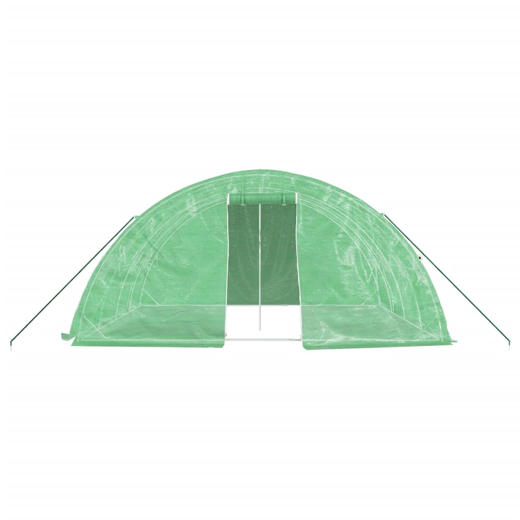 vidaXL Greenhouse with Steel Frame Green 20 m² 5x4x2.3 m 4