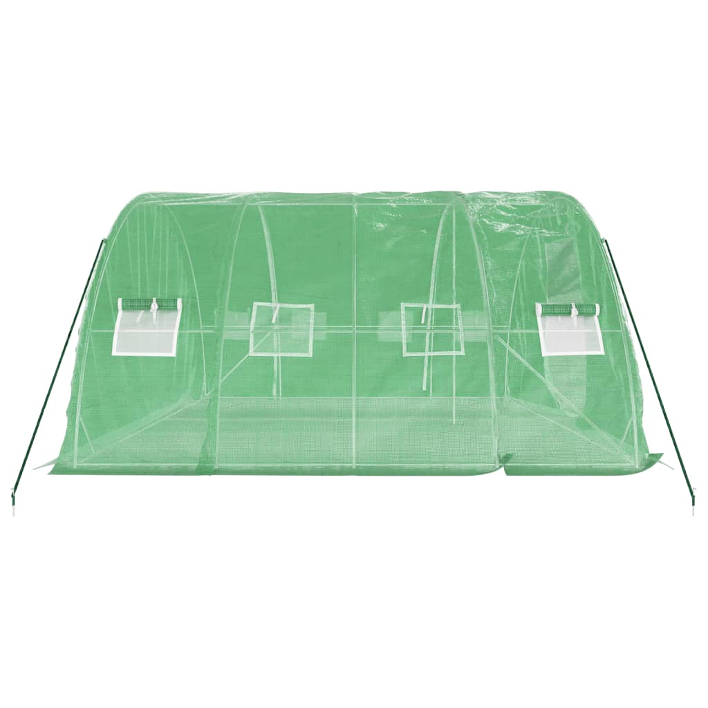 vidaXL Greenhouse with Steel Frame Green 20 m² 5x4x2.3 m 5