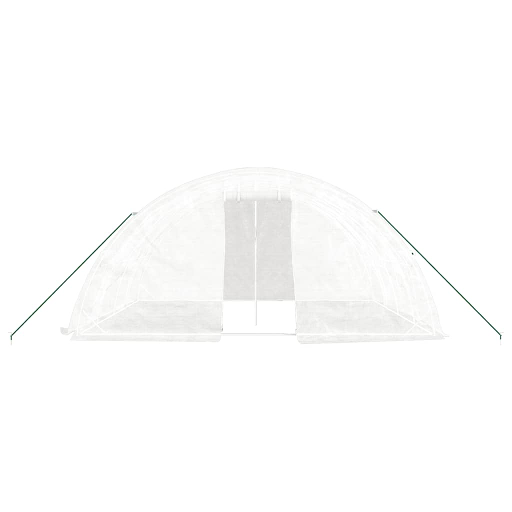 vidaXL Greenhouse with Steel Frame White 20 m² 5x4x2.3 m 4
