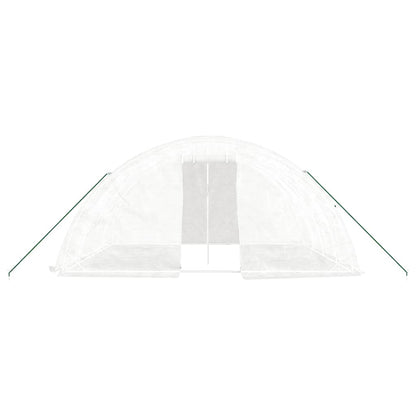 vidaXL Greenhouse with Steel Frame White 20 m² 5x4x2.3 m 4