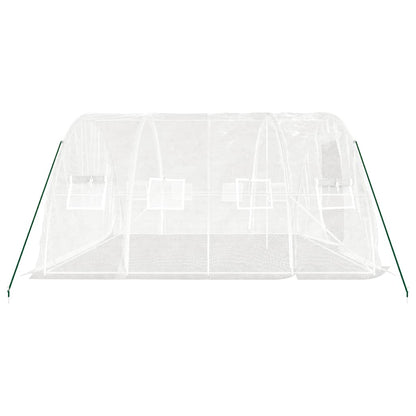 vidaXL Greenhouse with Steel Frame White 20 m² 5x4x2.3 m 5