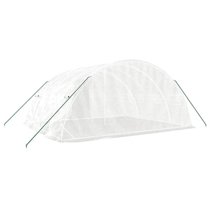 vidaXL Greenhouse with Steel Frame White 20 m² 5x4x2.3 m 6