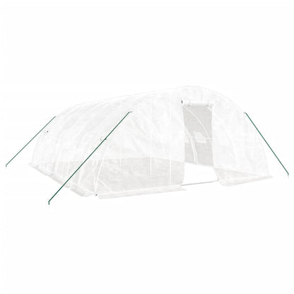 vidaXL Greenhouse with Steel Frame White 30 m² 6x5x2,3 m 2